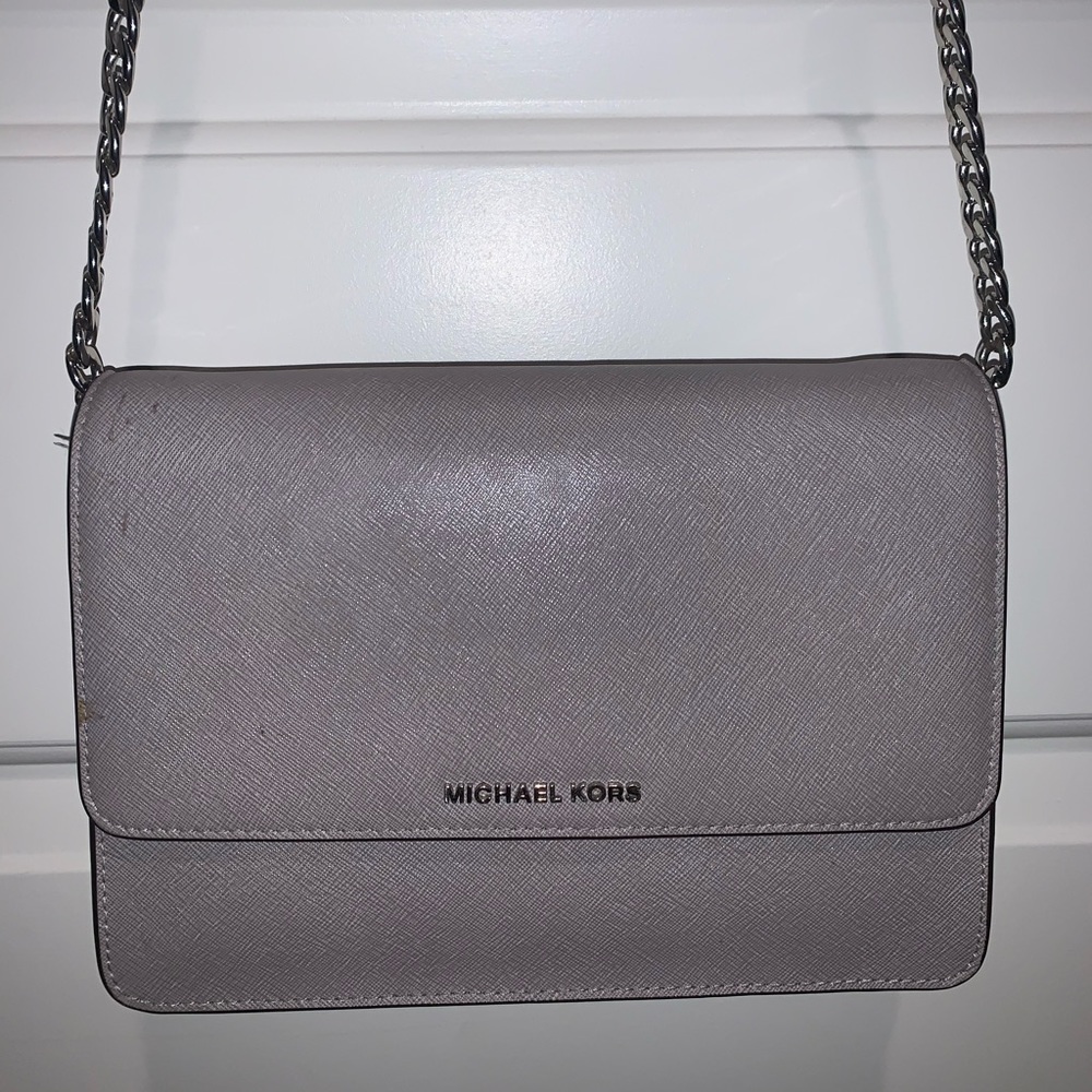 Michael Kors grey crossbody bag